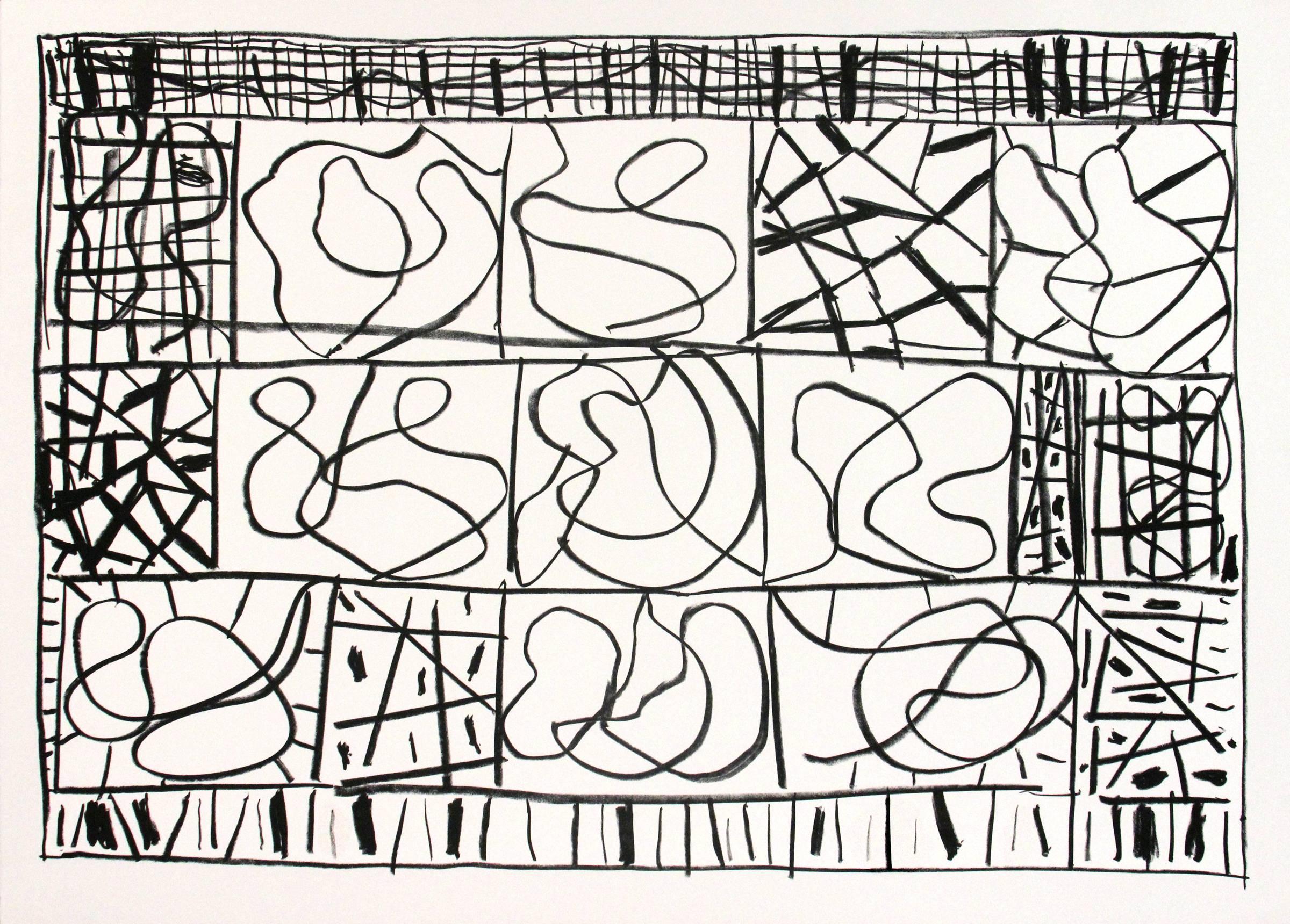 Sin título - Abstract Print Gris de Stanley Whitney