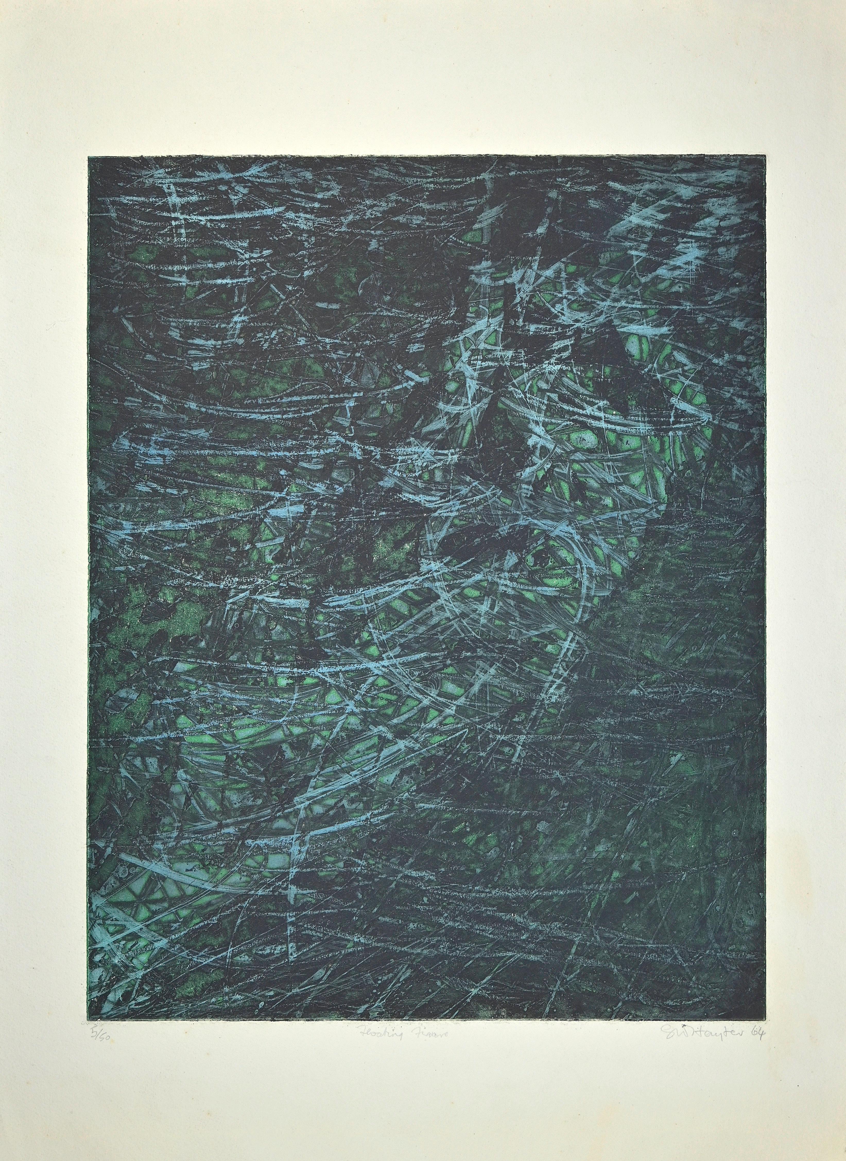 Floating Figure is an artwork realized by Stanley William Hayter in 1964.

Etching Sheet: mm 68x51. Image cm 50x39. 

Ref. Black and  Moorhead, 283.

Hand signed and dated lower right.

Titled lower center and numbered lower left.

Edition 5/50. 