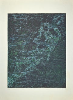 Figure flottante - eau-forte de Stanley William Hayter   - 1964