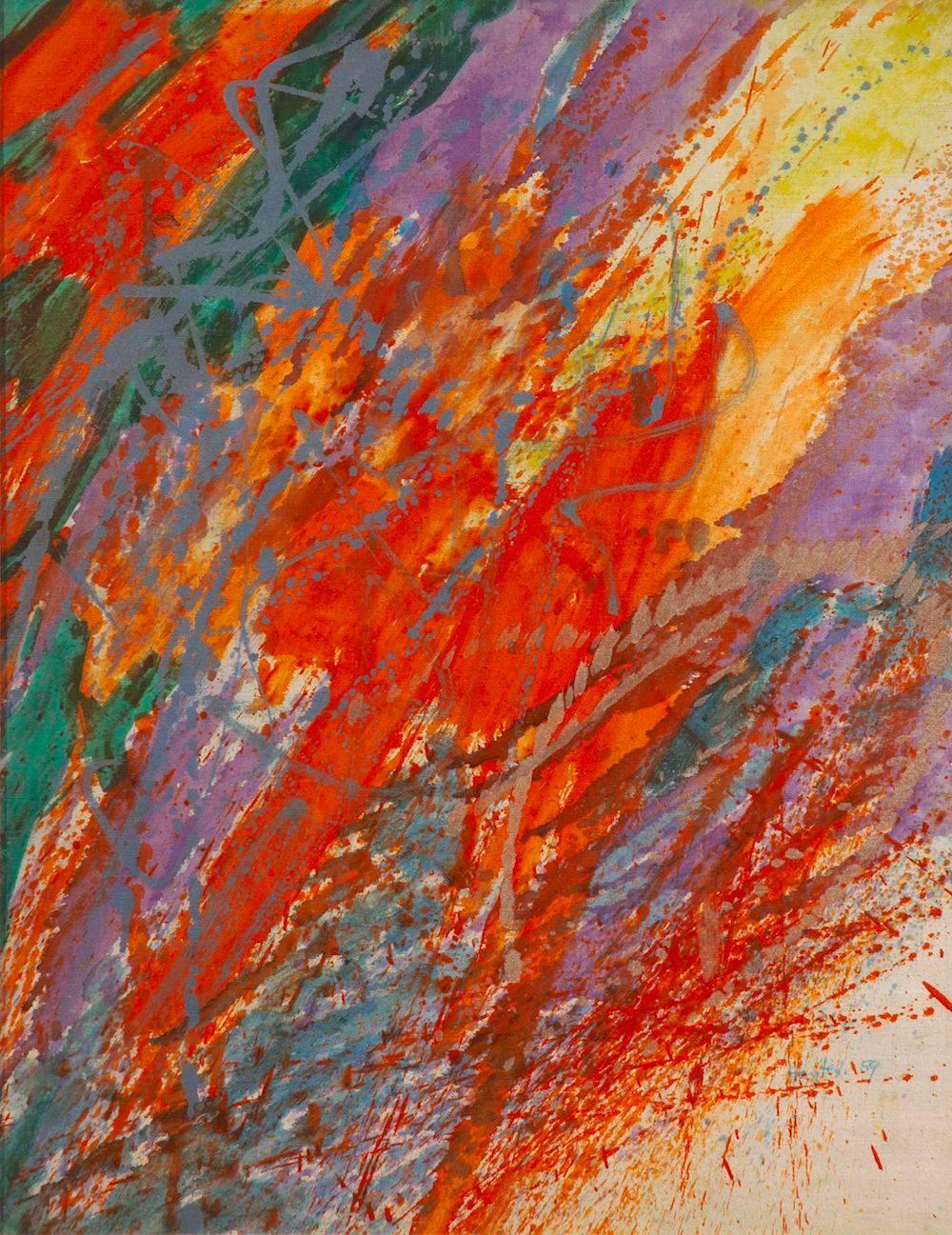 Stanley William Hayter Abstract Painting - Untitled