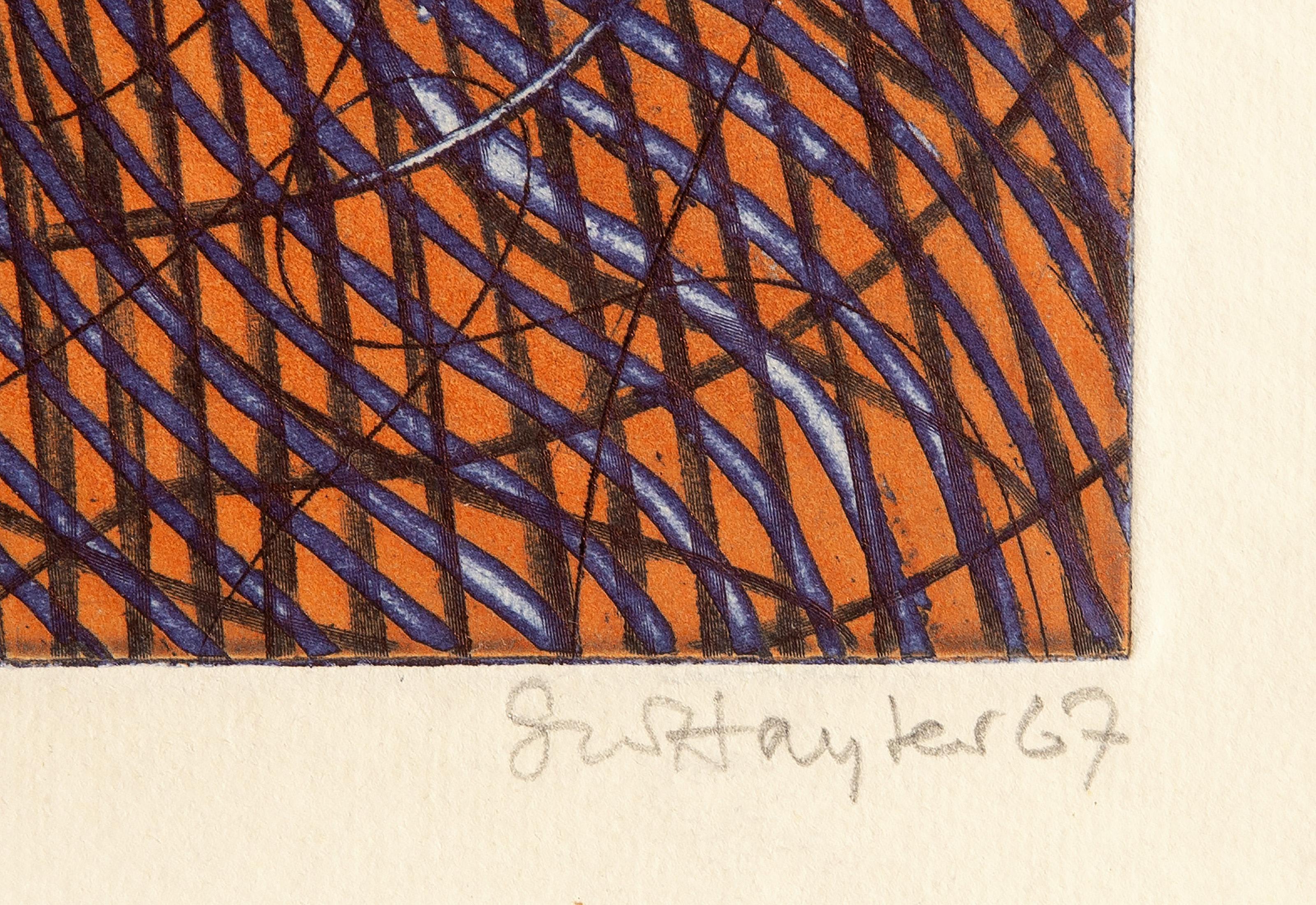 Abstract Composition, Framed Abstract Etching by Stanley William Hayter For Sale 3