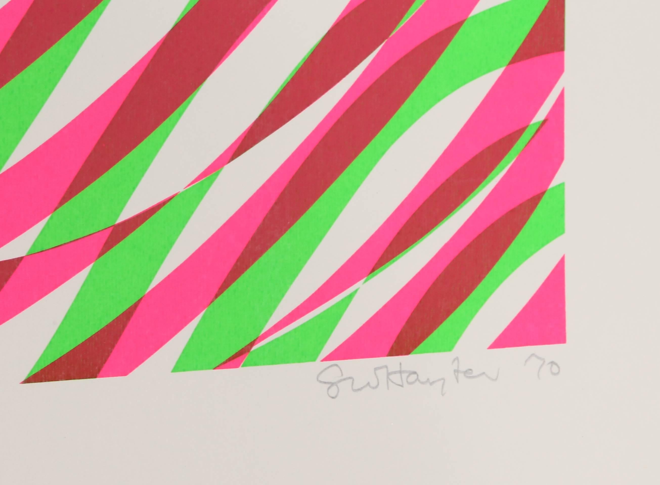 Allegro from the Peace Portfolio, Op Art Screenprint by Stanely William Hayter - Abstract Print by Stanley William Hayter