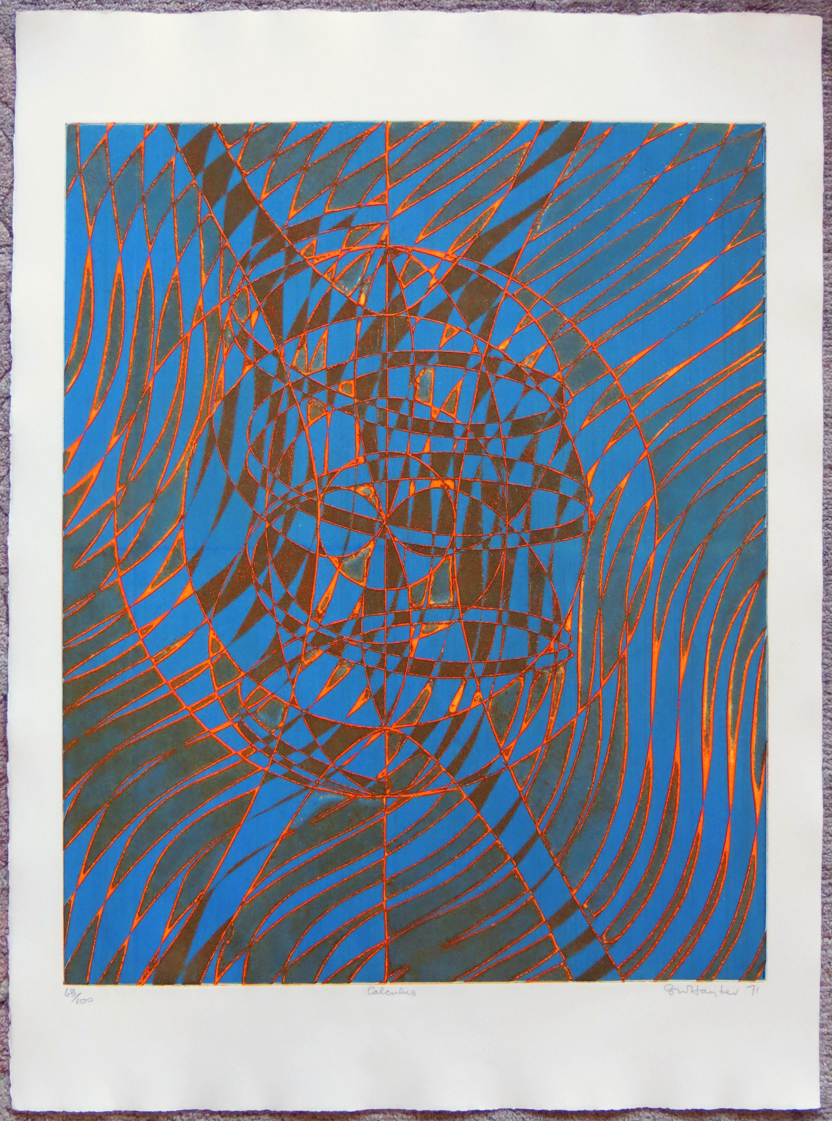 Calculus - Color Viscosity Etching - Print by Stanley William Hayter