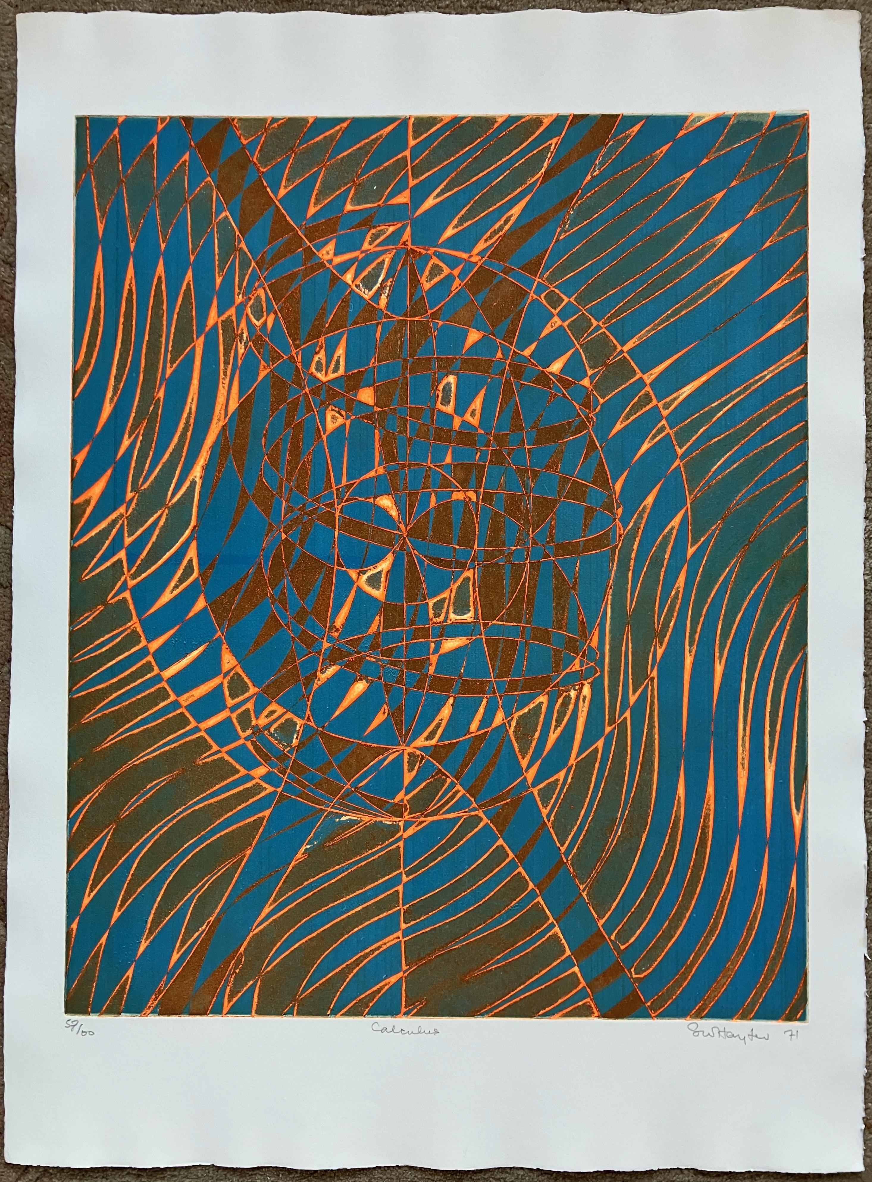 Calculus - Color Viscosity Etching - Print by Stanley William Hayter