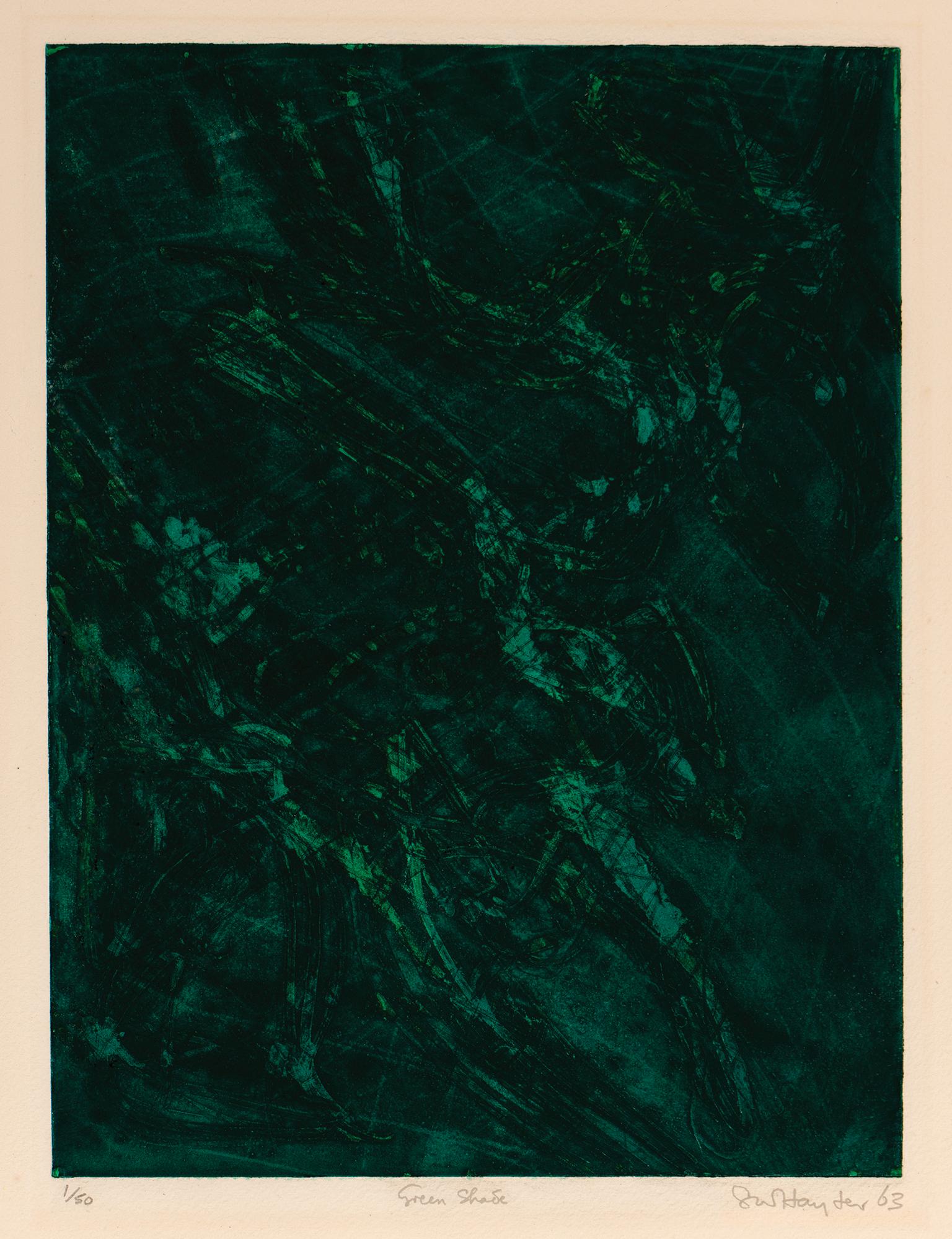 'Green Shade' — Mid-century Modernism, Abstract Expressionism, Atelier 17