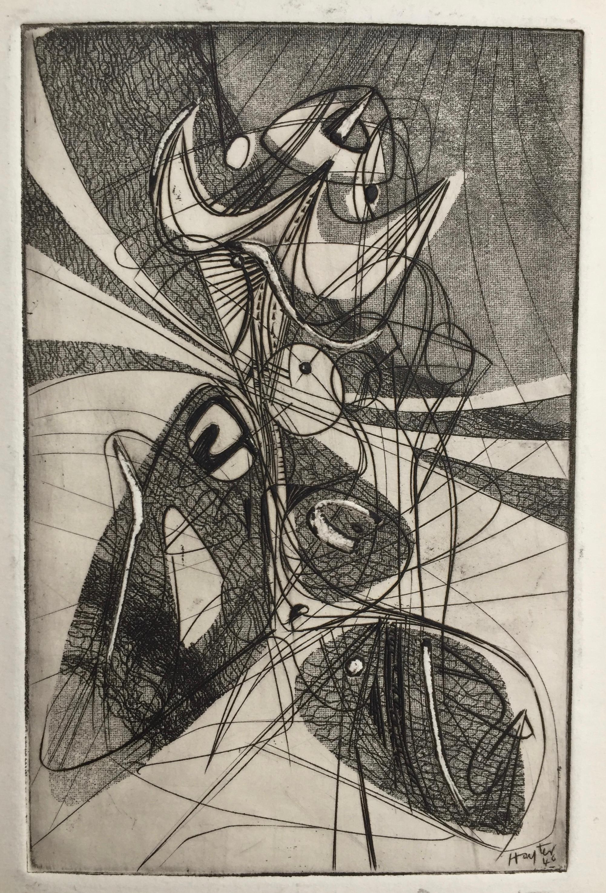 Greeting Card for 1946-7 - Print by Stanley William Hayter