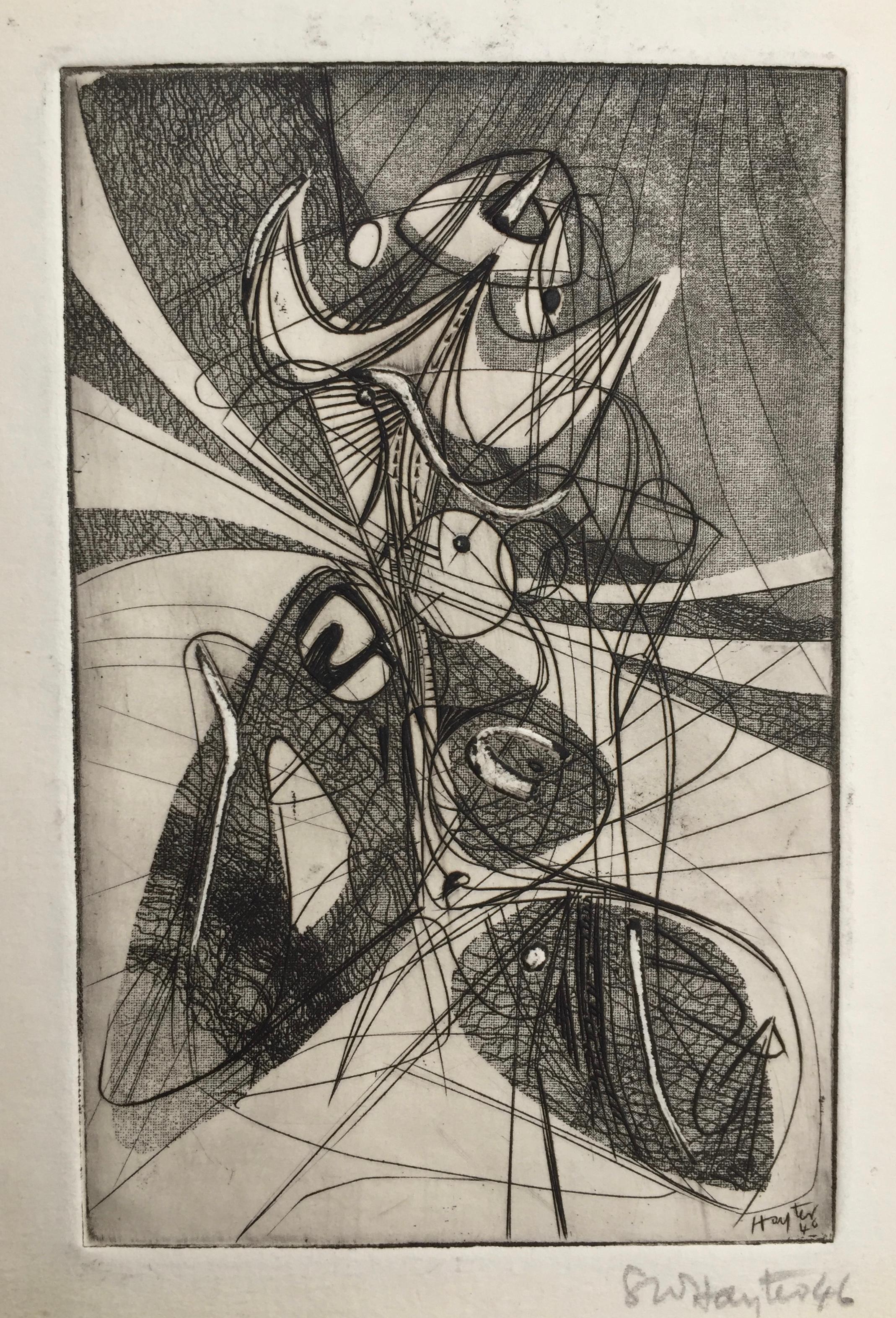 Carte de visite pour 1946-7 - Expressionnisme abstrait Print par Stanley William Hayter