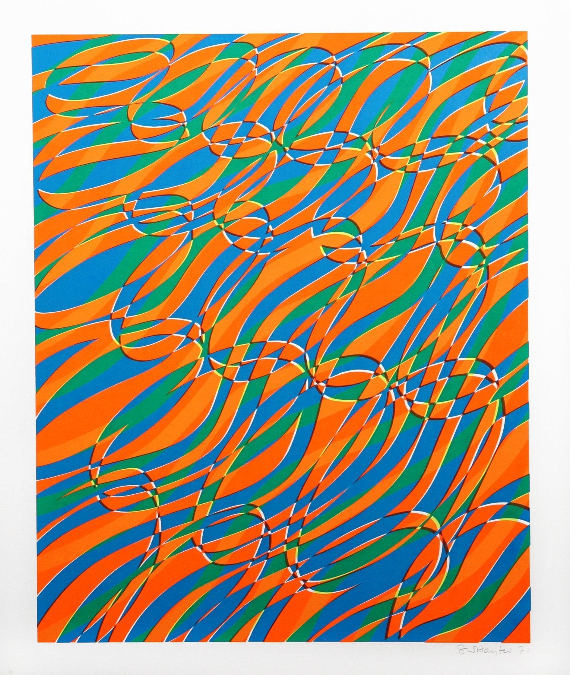 Artist: Stanley Hayter, British (1901 - 1988)
Title: II from the Aquarius Suite
Year: 1970
Medium: Screenprint, signed and numbered in pencil 
Edition: 150; AP XXX 
Paper Size: 27 x 23 inches 