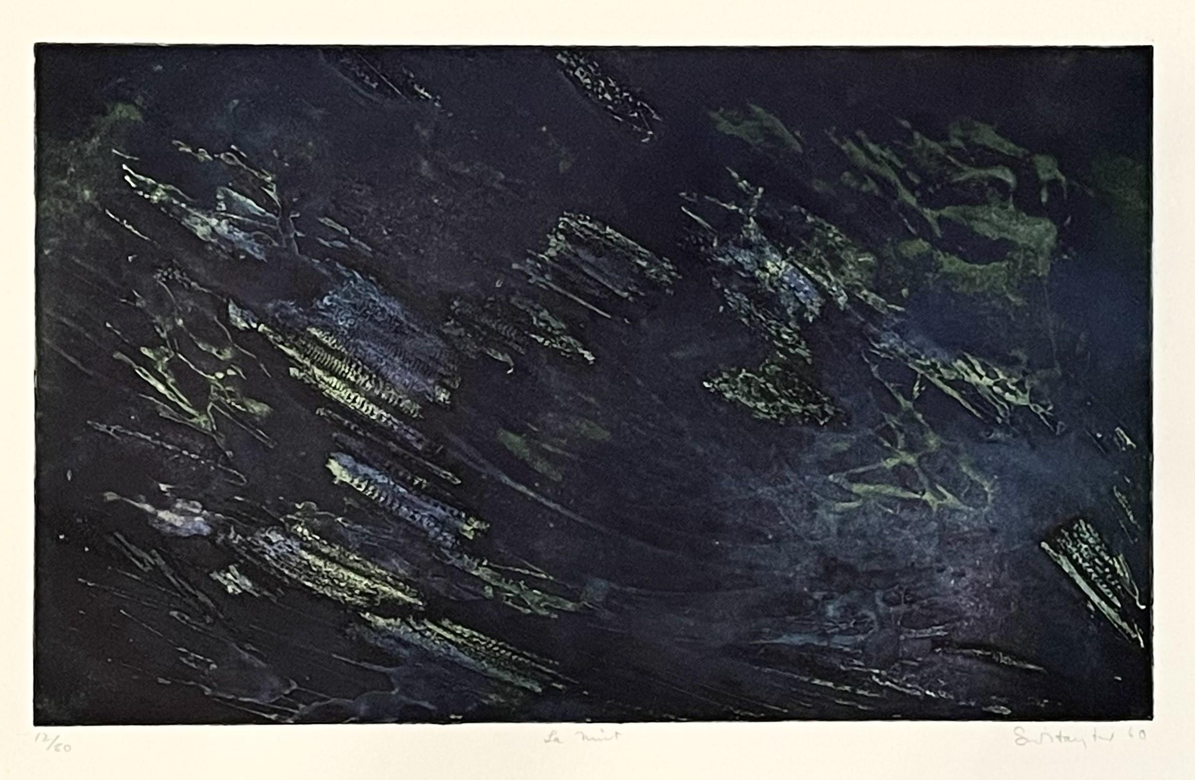 Stanley William Hayter Abstract Print - LA NUIT