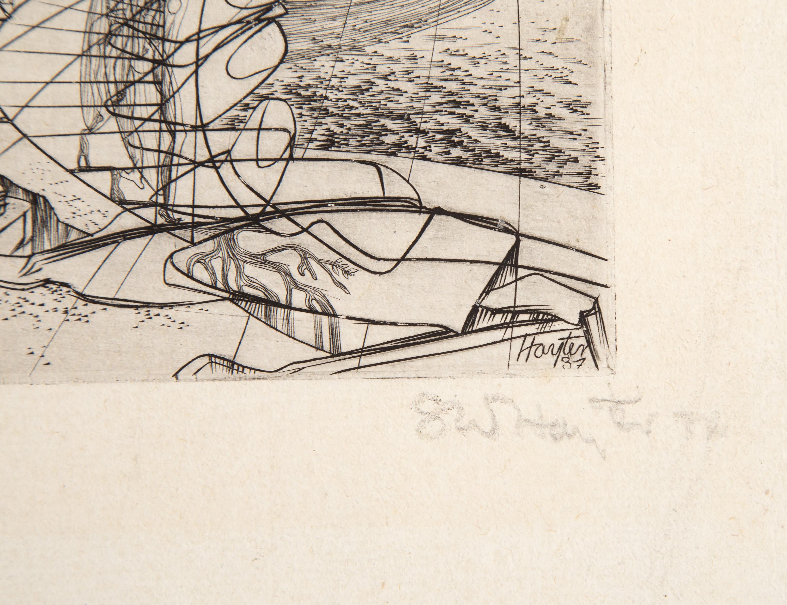 L'Apocalypse, Surrealist Etching by Stanley William Hayter 1