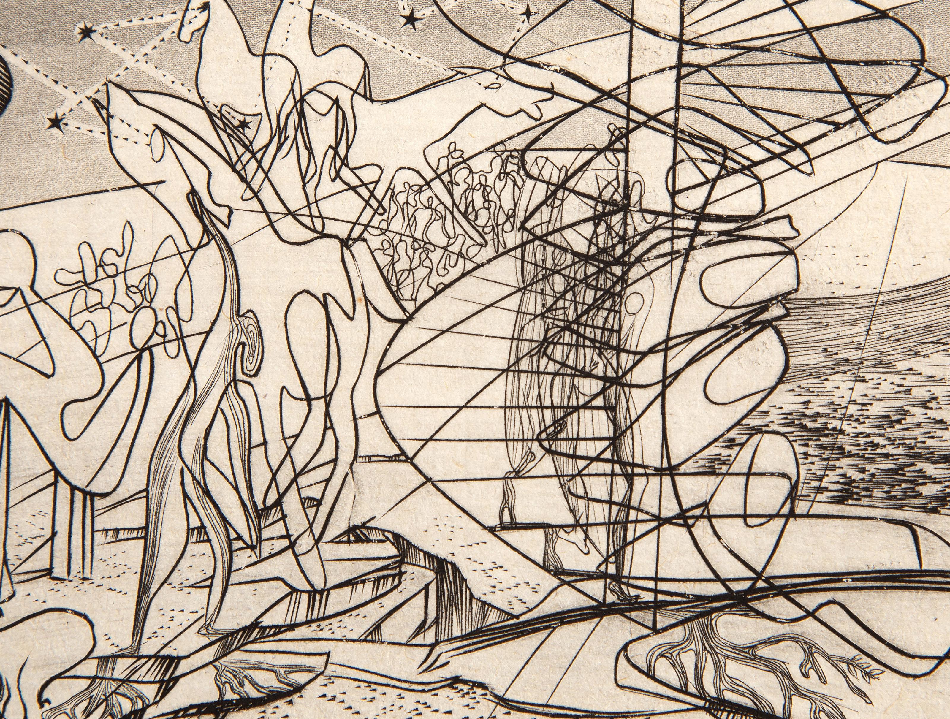 L'Apocalypse, Surrealist Etching by Stanley William Hayter 3