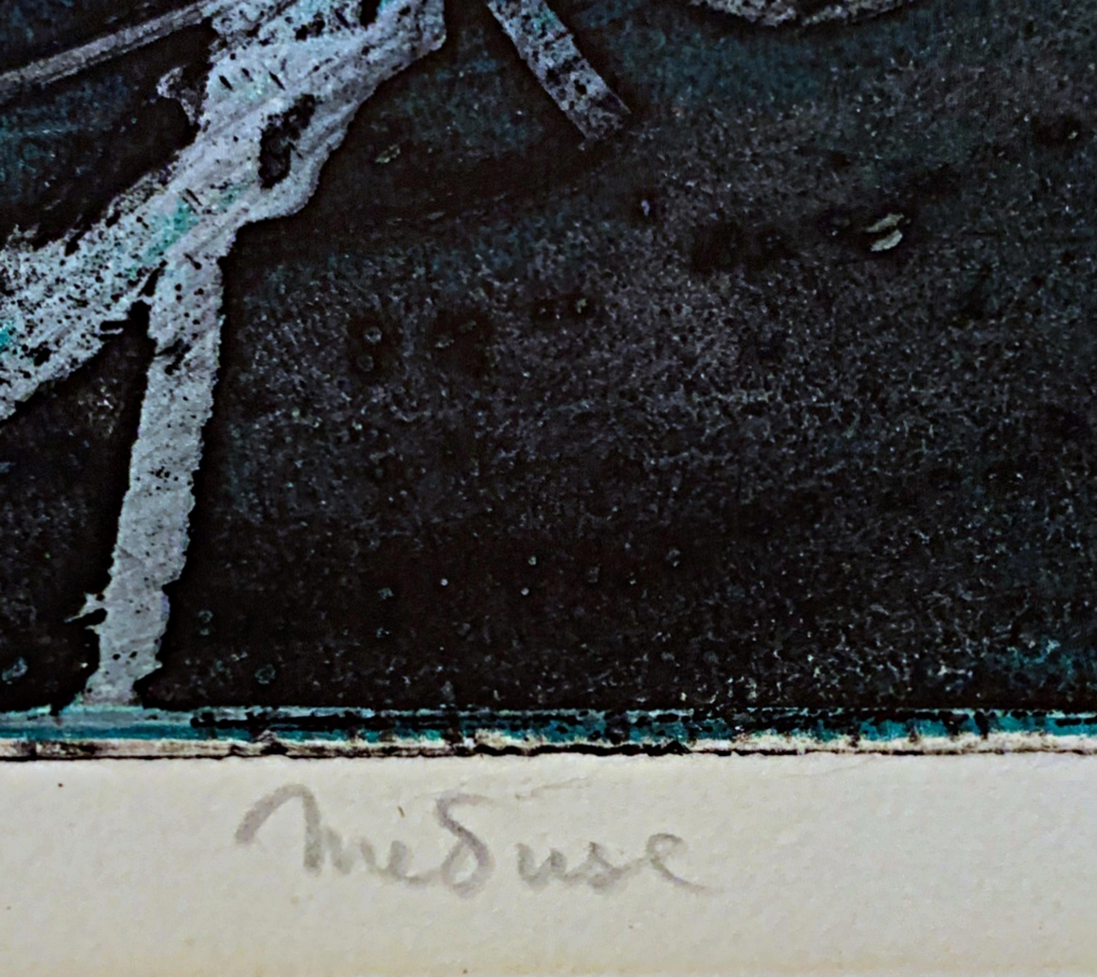 Méduse (Méduse) rare expressionniste abstraite moderne du milieu du siècle dernier signée/encadrée en vente 1