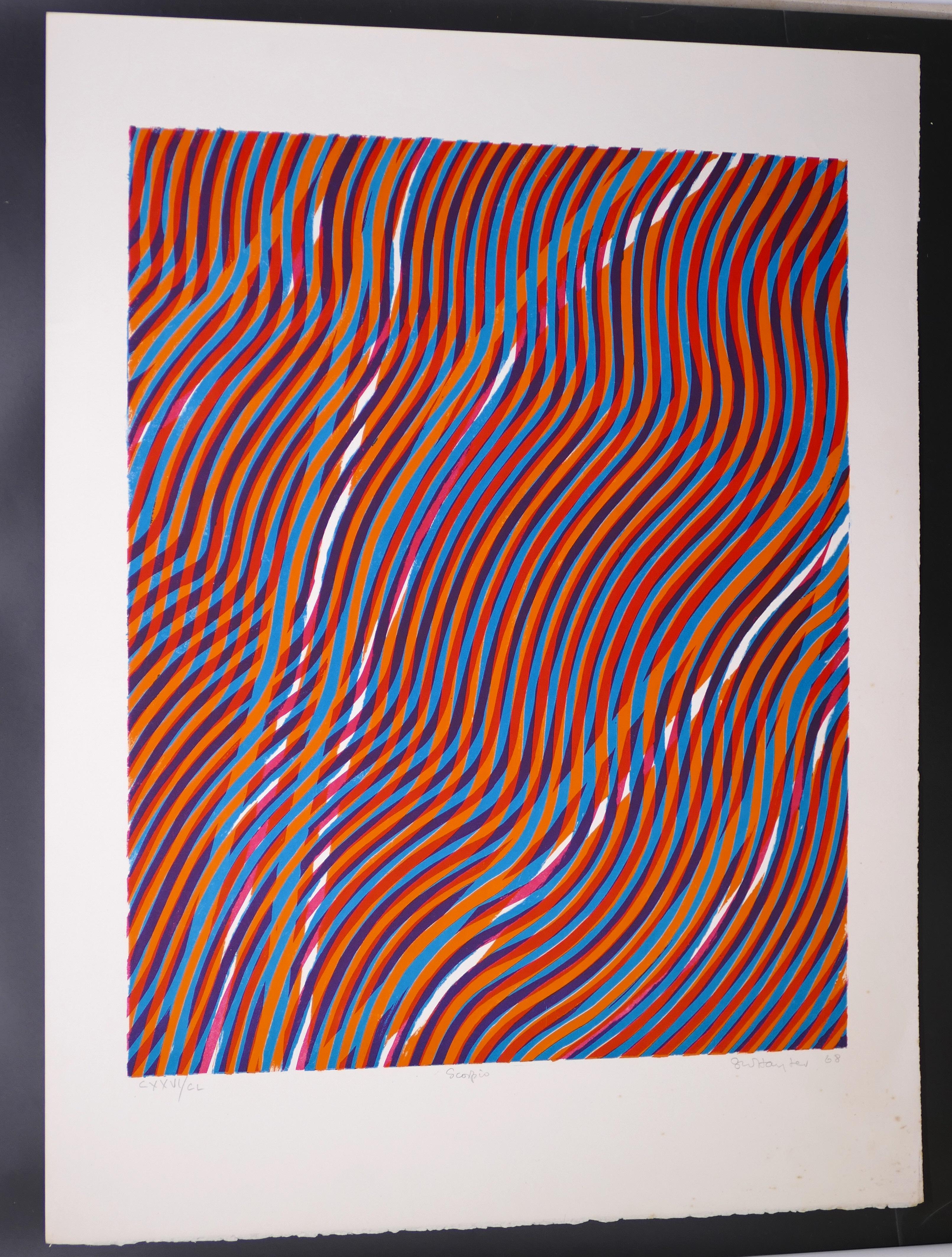 Stanley William Hayter Abstract Print - Scorpio - Original Lithograph by S.W. Hayter - 1968