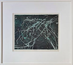 Stanley Hayter - Meduse, scarce abstract expressionist etching, Signed/N Framed