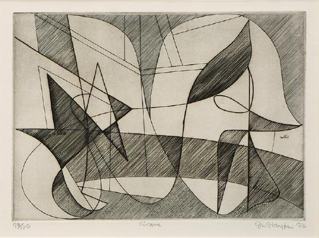 Stanley William Hayter 'Cirave' Signed Limited Edition Abstract Print Etching 1
