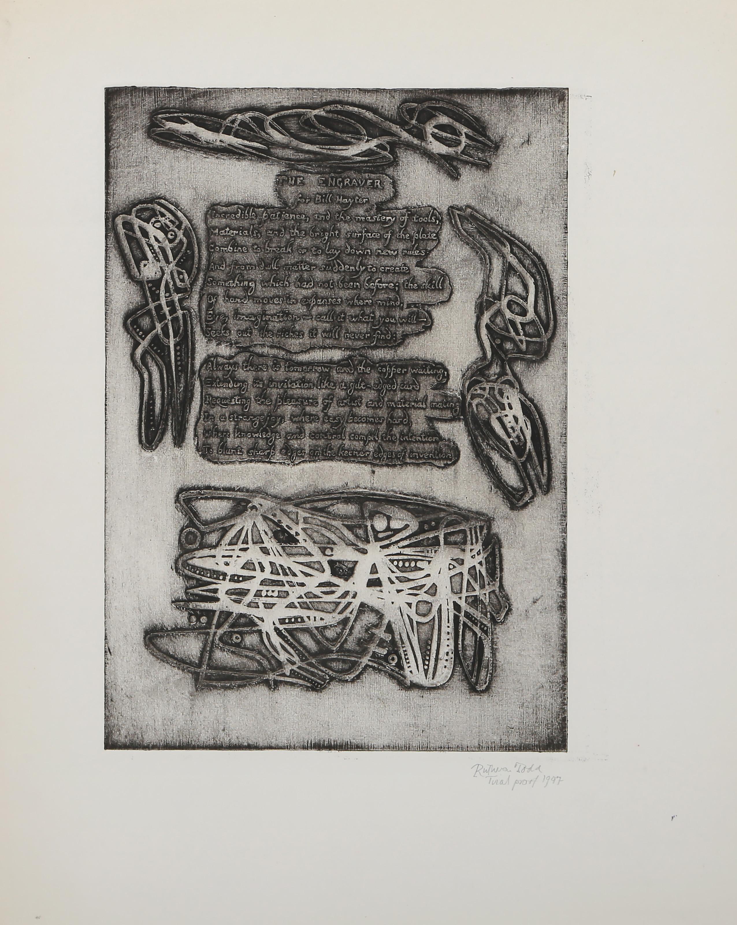 The Engraver, Modern Etching by Stanley William Hayter For Sale 2