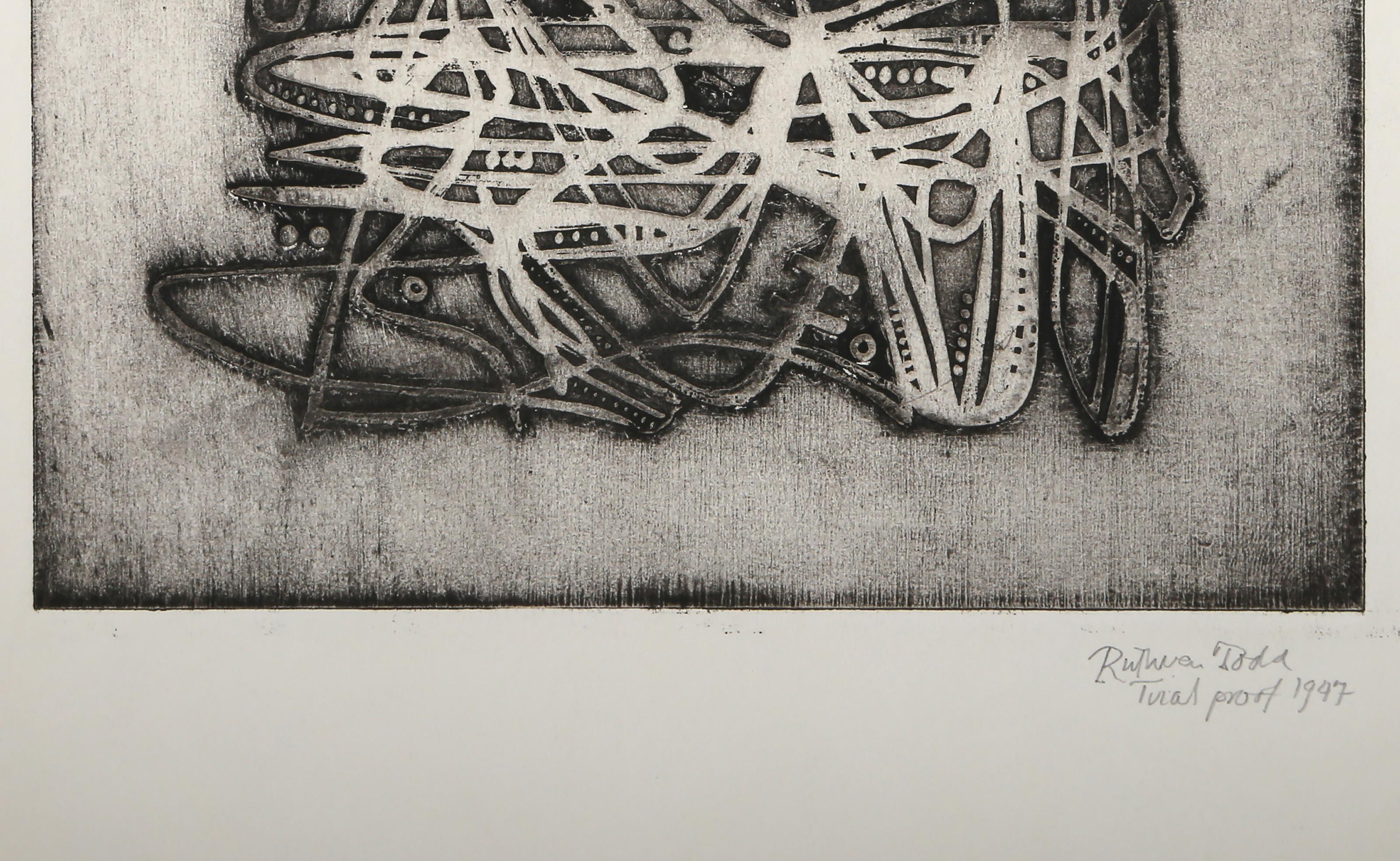 The Engraver, Modern Etching by Stanley William Hayter For Sale 3