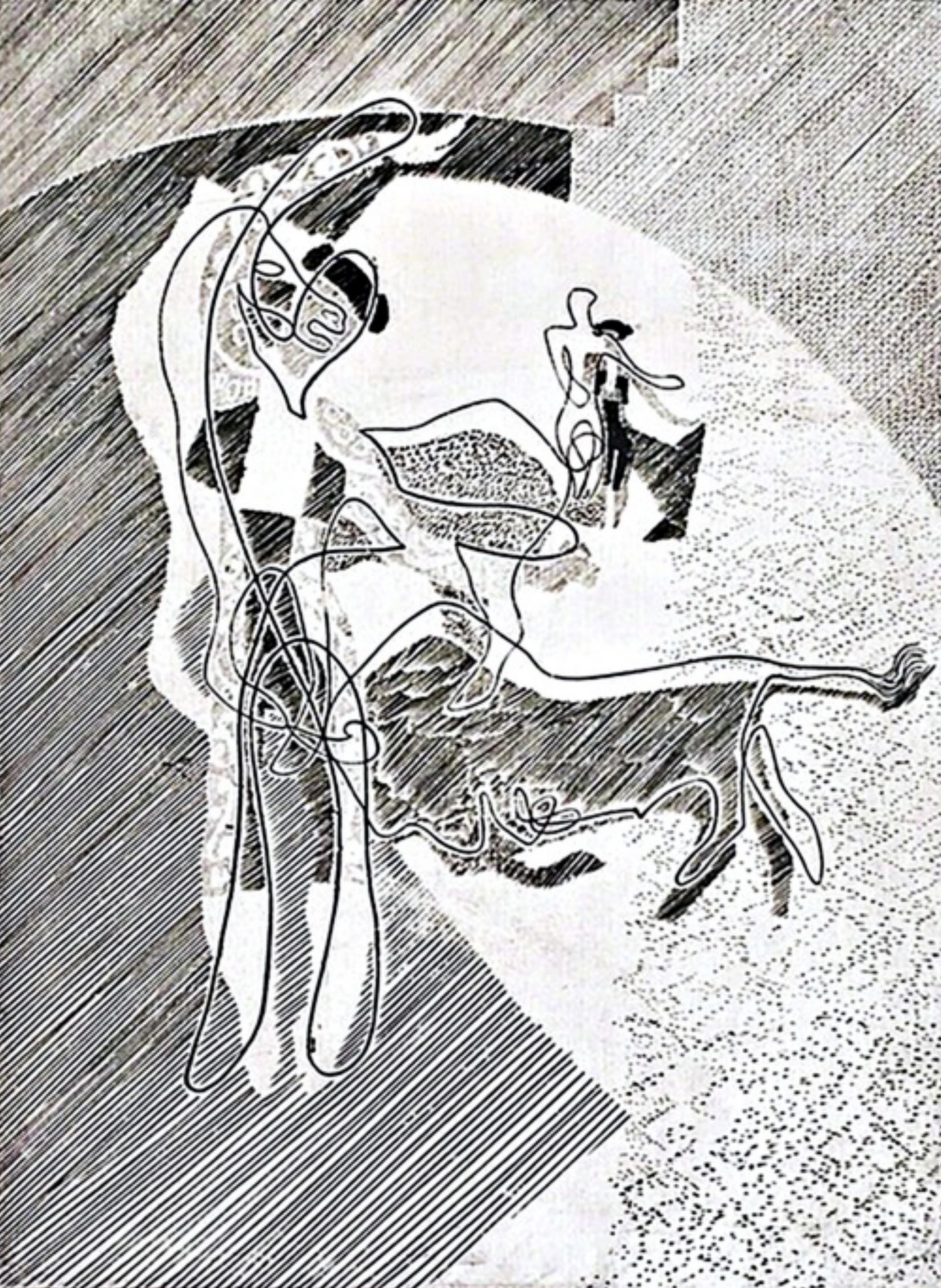 Torero (de-accesso dal Denver Art Museum) Incisione firmata 17/30 Incorniciata - Print di Stanley William Hayter