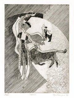 'Torero' — rare, early modernist engraving – Atelier 17