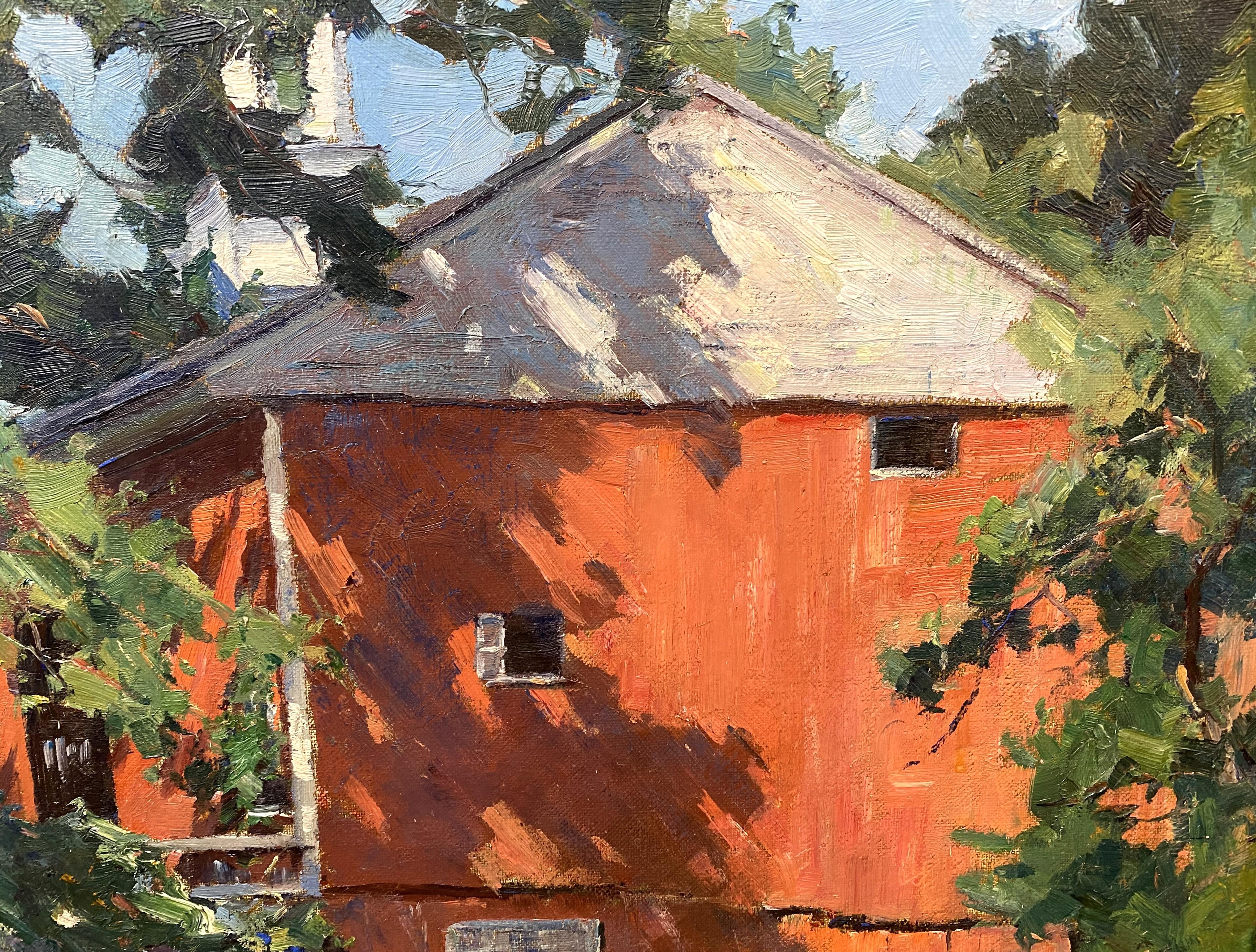 Un bello paisaje de Wilton Center, Nuevo Hampshire, pintado por el artista estadounidense Stanley Wingate Woodward (1890-1970). Woodward nació en Malden, Massachusetts, y llegó a ser autor de Adventures in Marine Painting (1948) y Marine Painting in