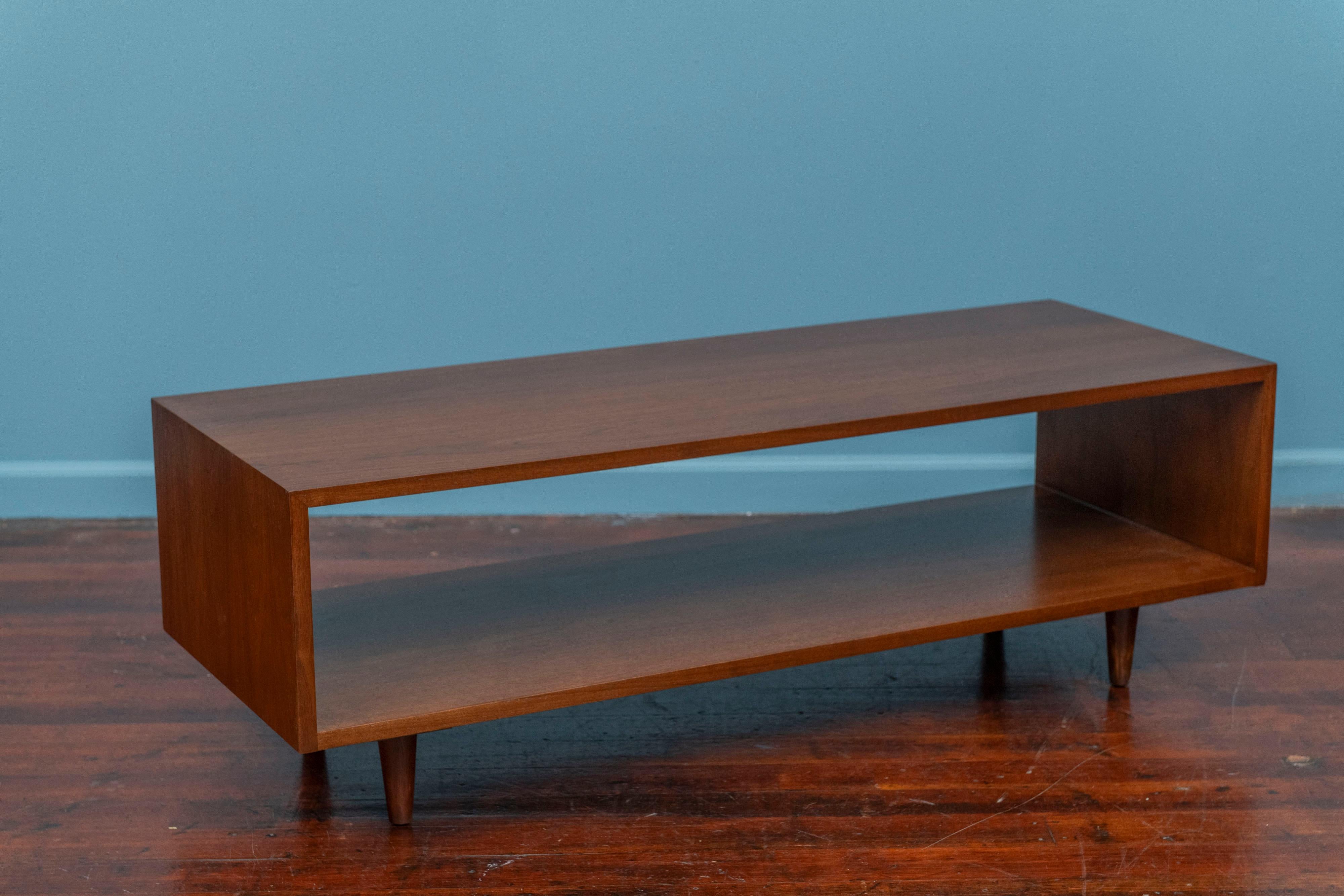 Walnut Stanley Young Coffee Table for Glenn Furniture Co. For Sale