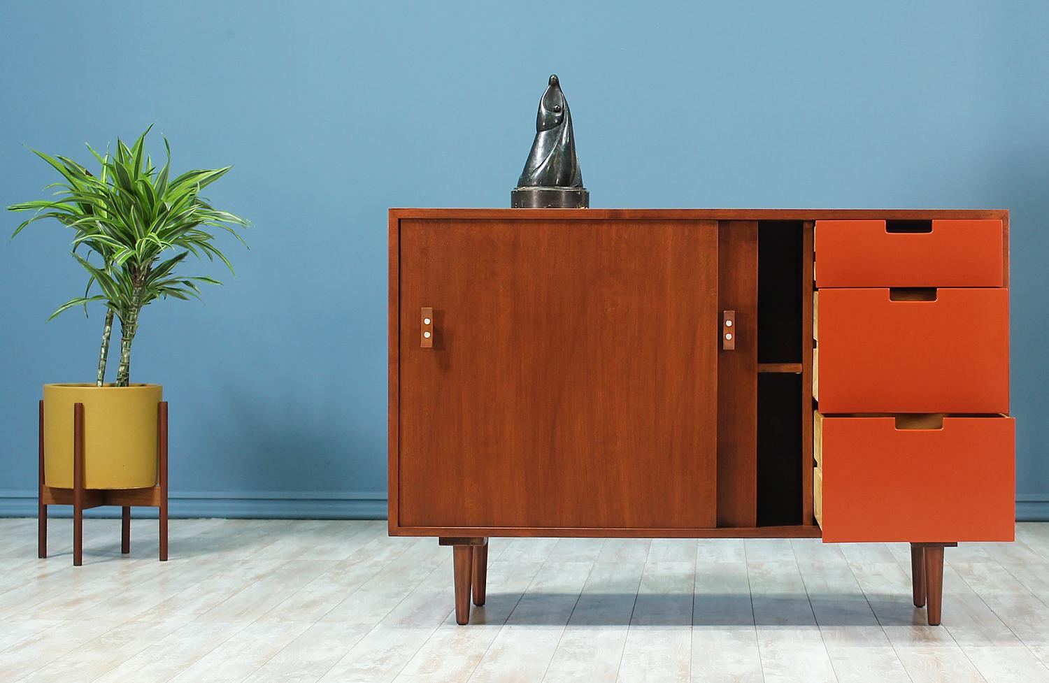 American Stanley Young Credenza with Lacquer Drawers for Glenn of California