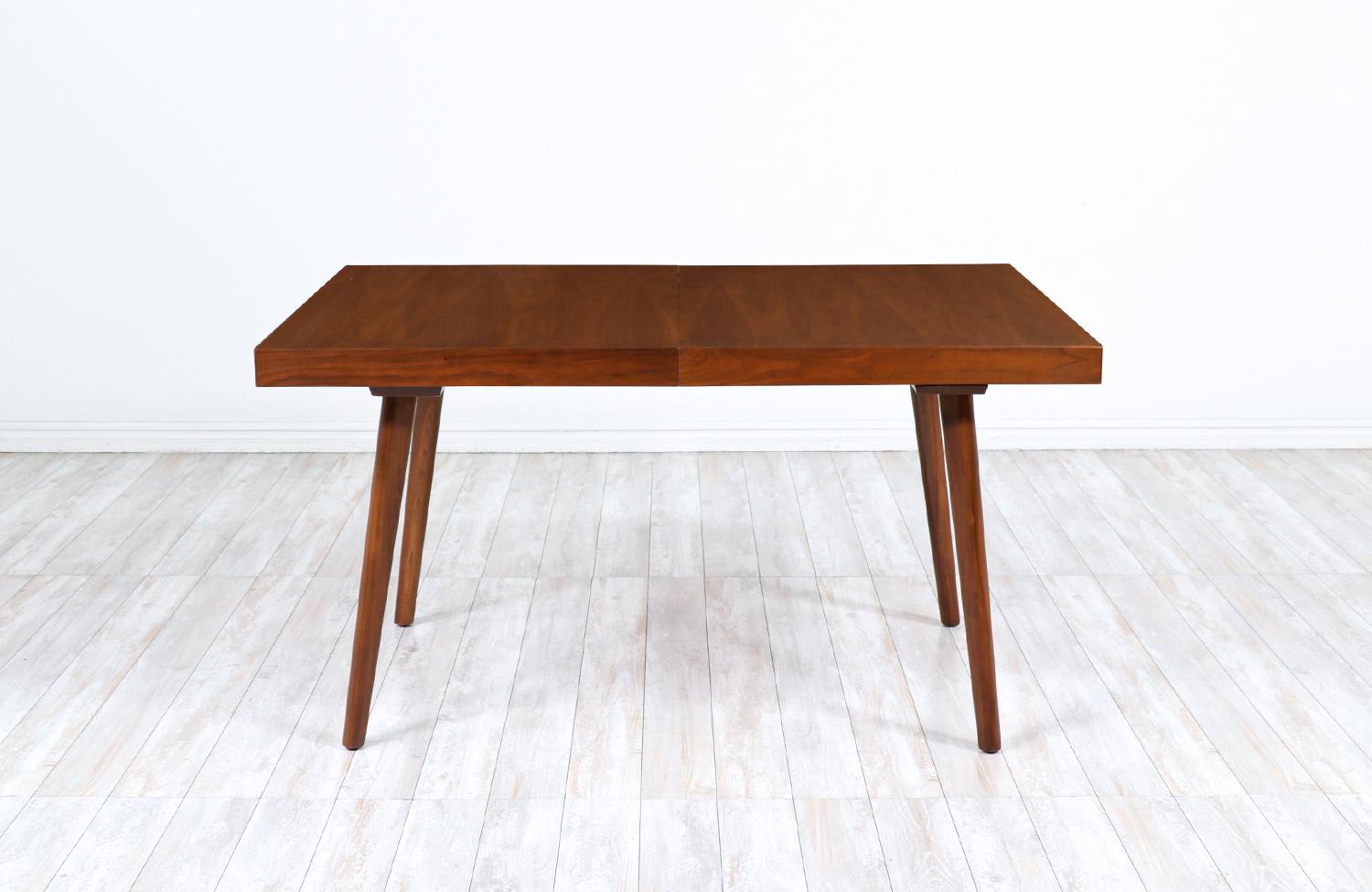 Mid-Century Modern Stanley Young Expanding Walnut Dining Table for Glenn of California
