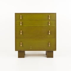 Stanley Young for Glenn of California Mid Century Green 4 Drawer Chest