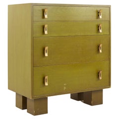Stanley Young for Glenn of California Mid Century Green 4 Drawer Chest