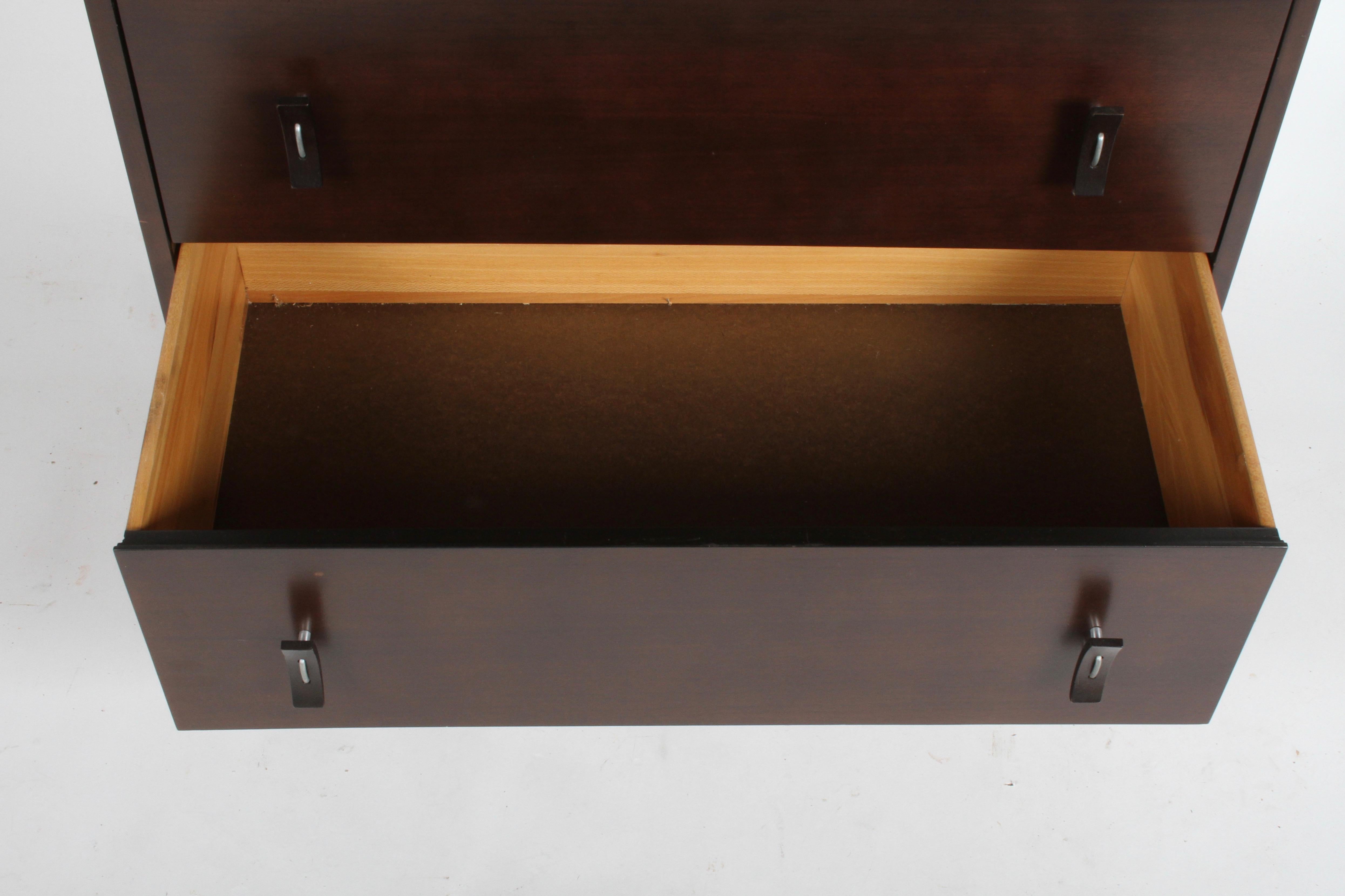 Aluminum Stanley Young for Glenn of California Mid-Century Modern Chest in Dark Espresso For Sale