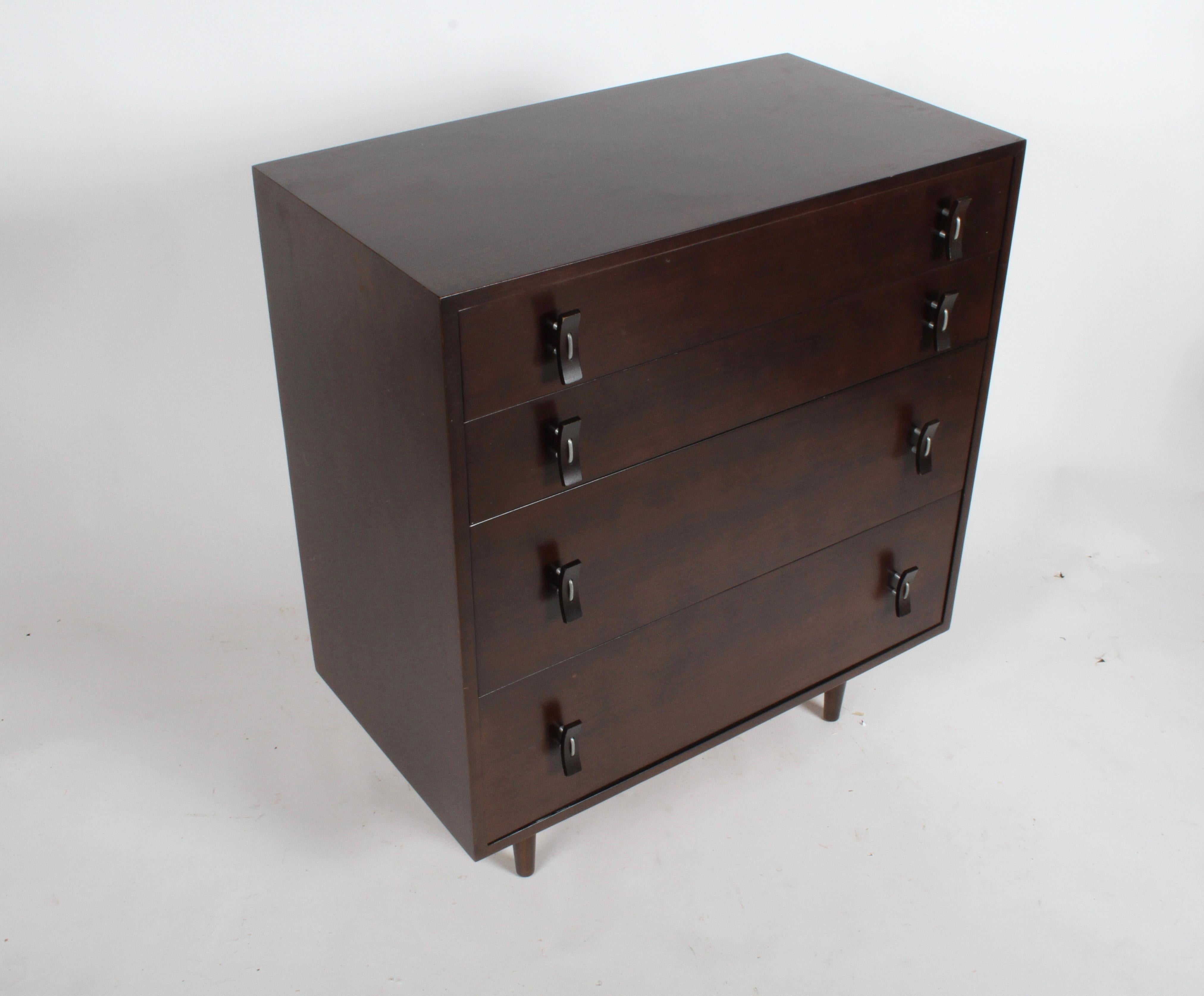 Stanley Young for Glenn of California Mid-Century Modern Chest in Dark Espresso For Sale 1