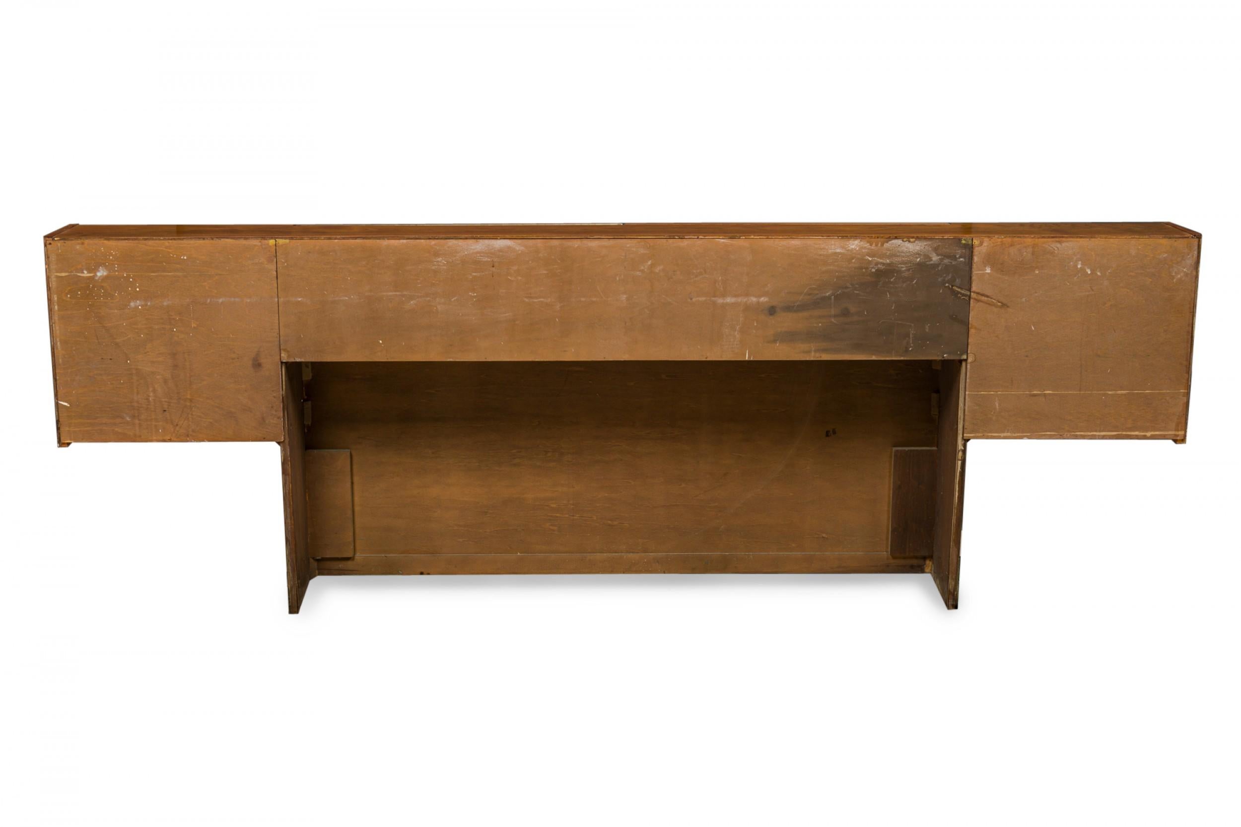 Mid-Century Modern Stanley Young for Glenn of California Walnut and Cane Queen Headboard For Sale