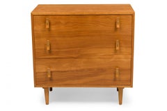 Stanley Young für Glenn of California, Kommode mit drei Schubladen aus Holz mit geschwungenem Griff