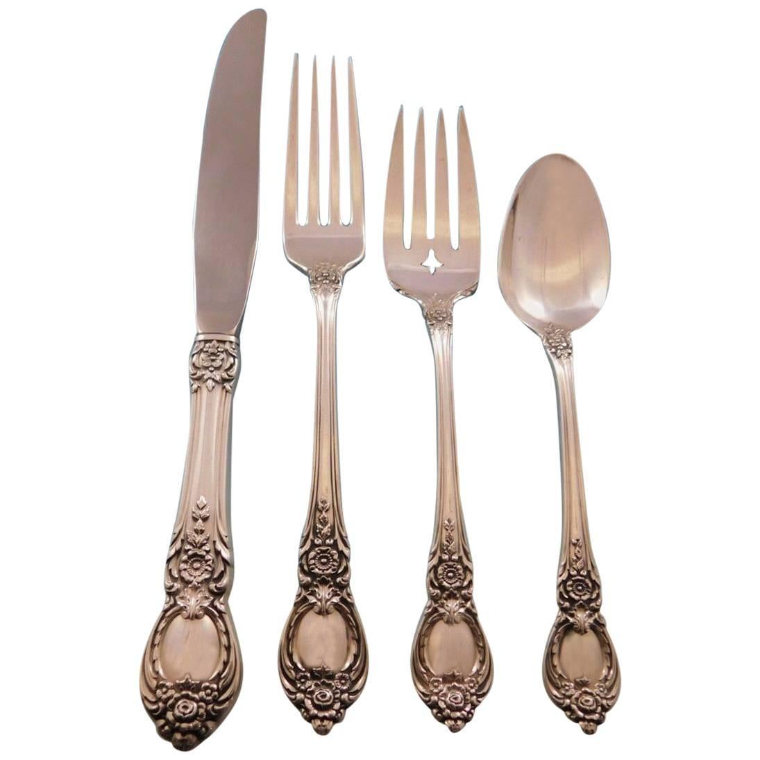 Stanton Hall by Oneida Sterling Silver Flatware Set for Eight Service 35 Pieces For Sale