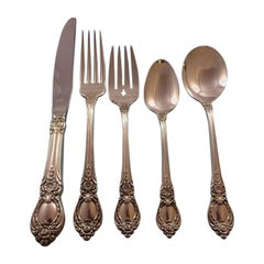 Vintage Stanton Hall by Oneida Sterling Silver Flatware Set for Eight Service 43 Pieces