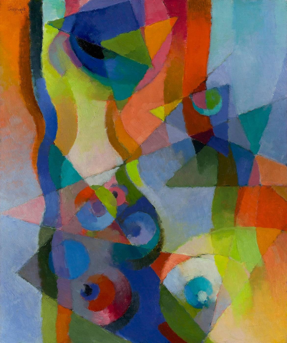 Stanton MacDonald-Wright Abstract Painting - Synchromy, Kyoto