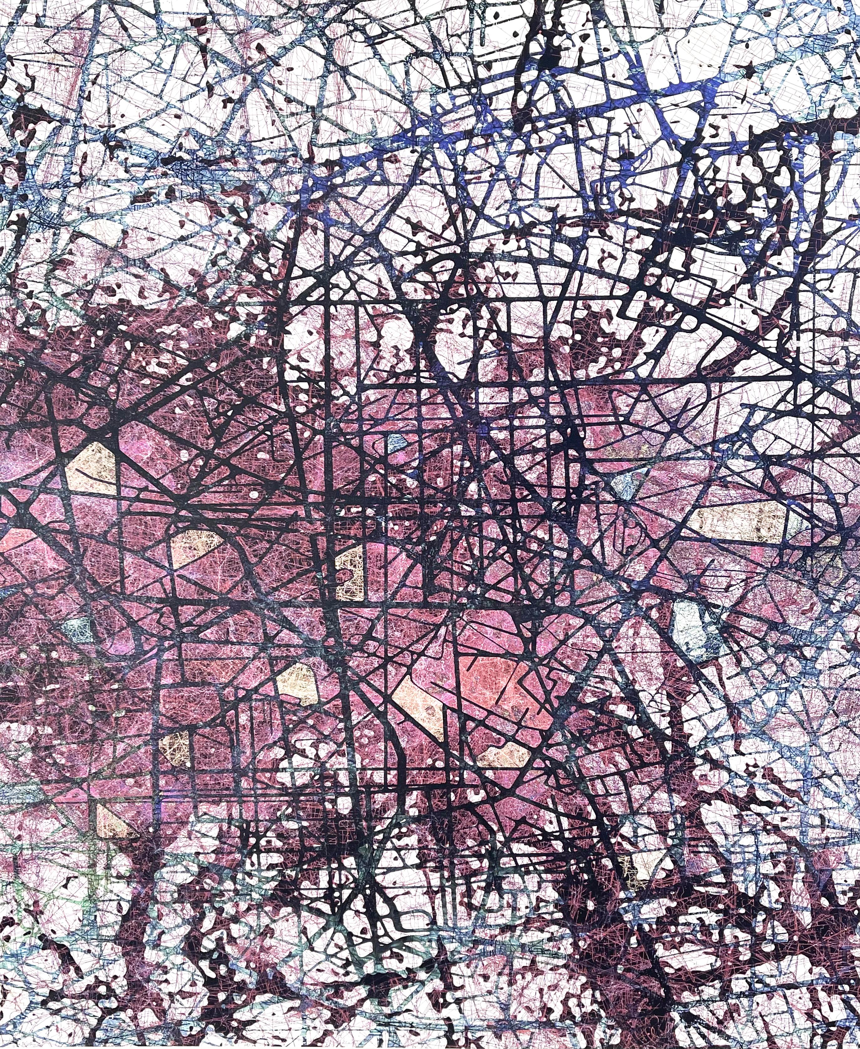 Abstract Painting Stanza - A Nous vivons sur un pied carré - Art abstrait contemporain Peinture numérique 