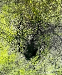 Heart Of The Matter - Contemporary Abstract Art Digital Painting  Grün