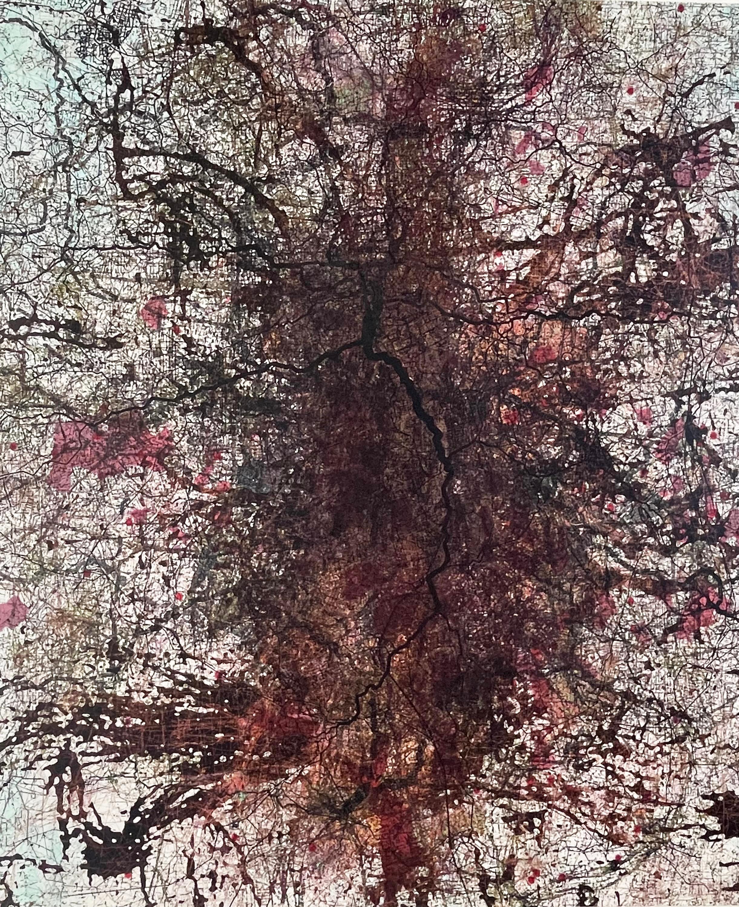 Abstract Painting Stanza - Je ne trouve pas mon chemin - Art abstrait contemporain Peinture numérique Rouge