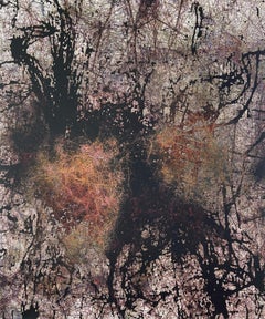 Au milieu de tout   - Art abstrait contemporain Peinture numérique Brown