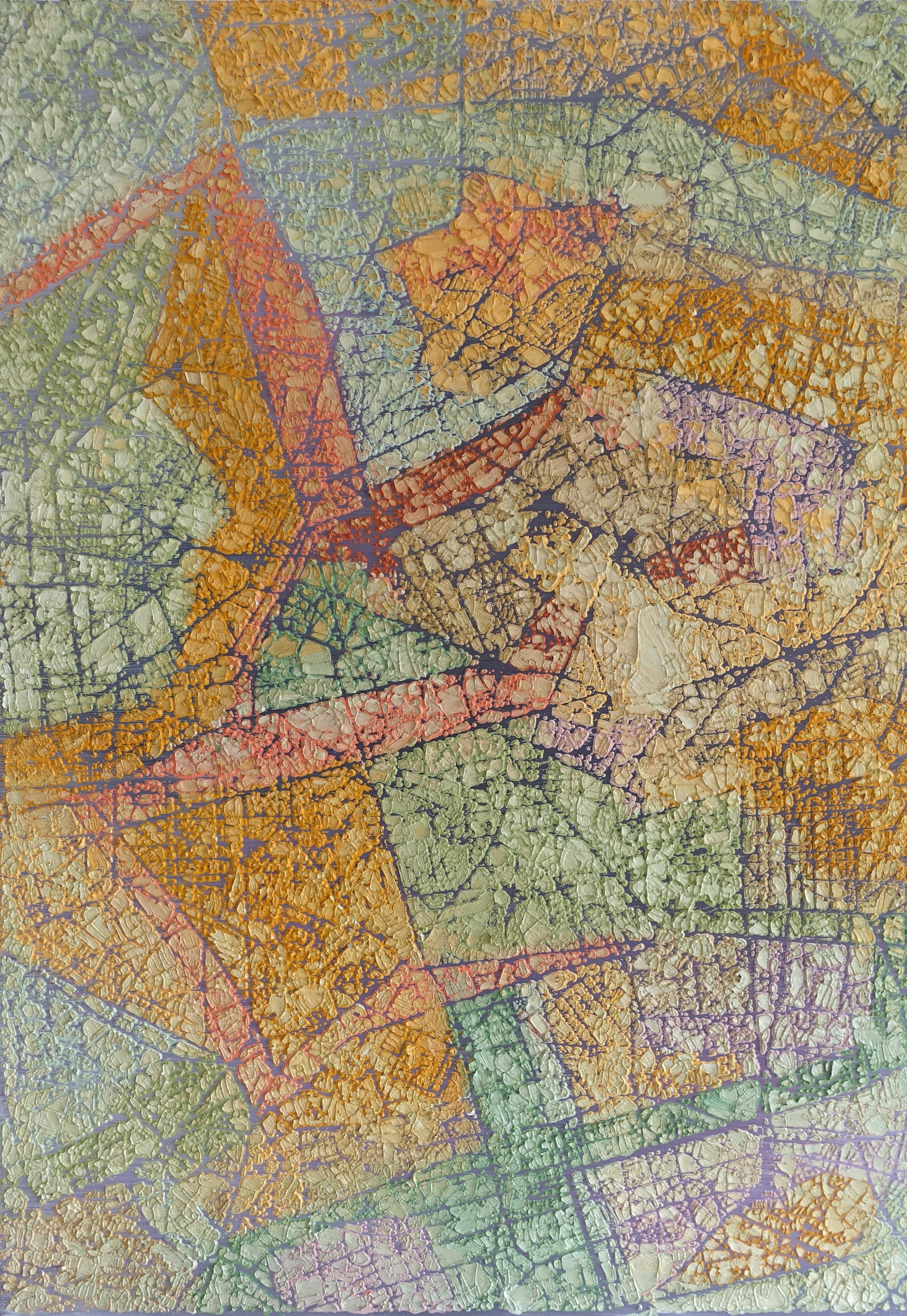 Paisaje de los deseos - Pintura al óleo de arte abstracto contemporáneo - Painting Abstracto de Stanza