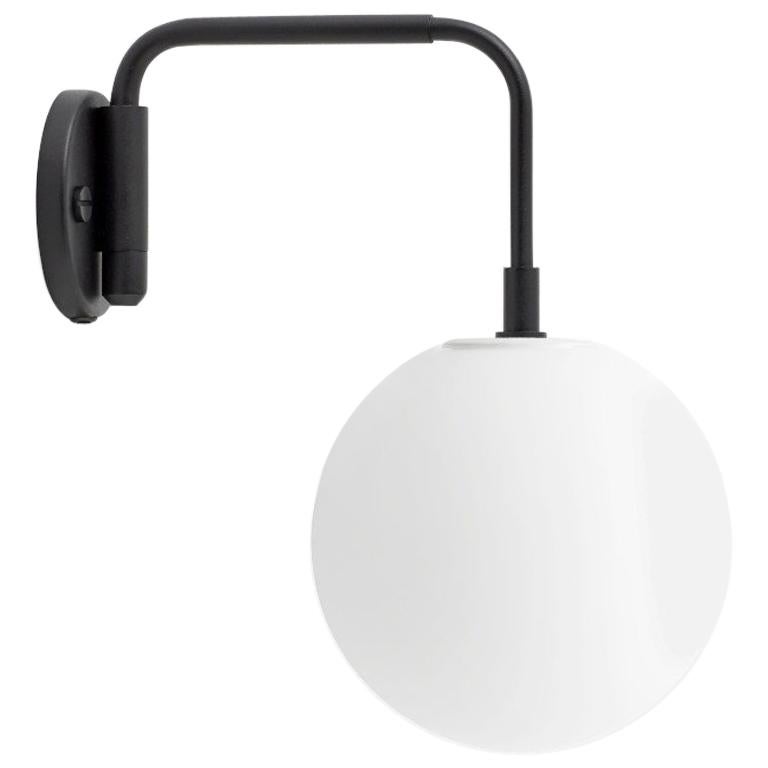 Staple Wall Lamp, Black, and One Tr Matte Bulb For Sale