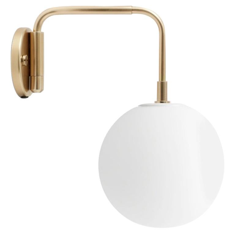 Staple Wall Lamp, Brass, and One TR Matte Bulb For Sale