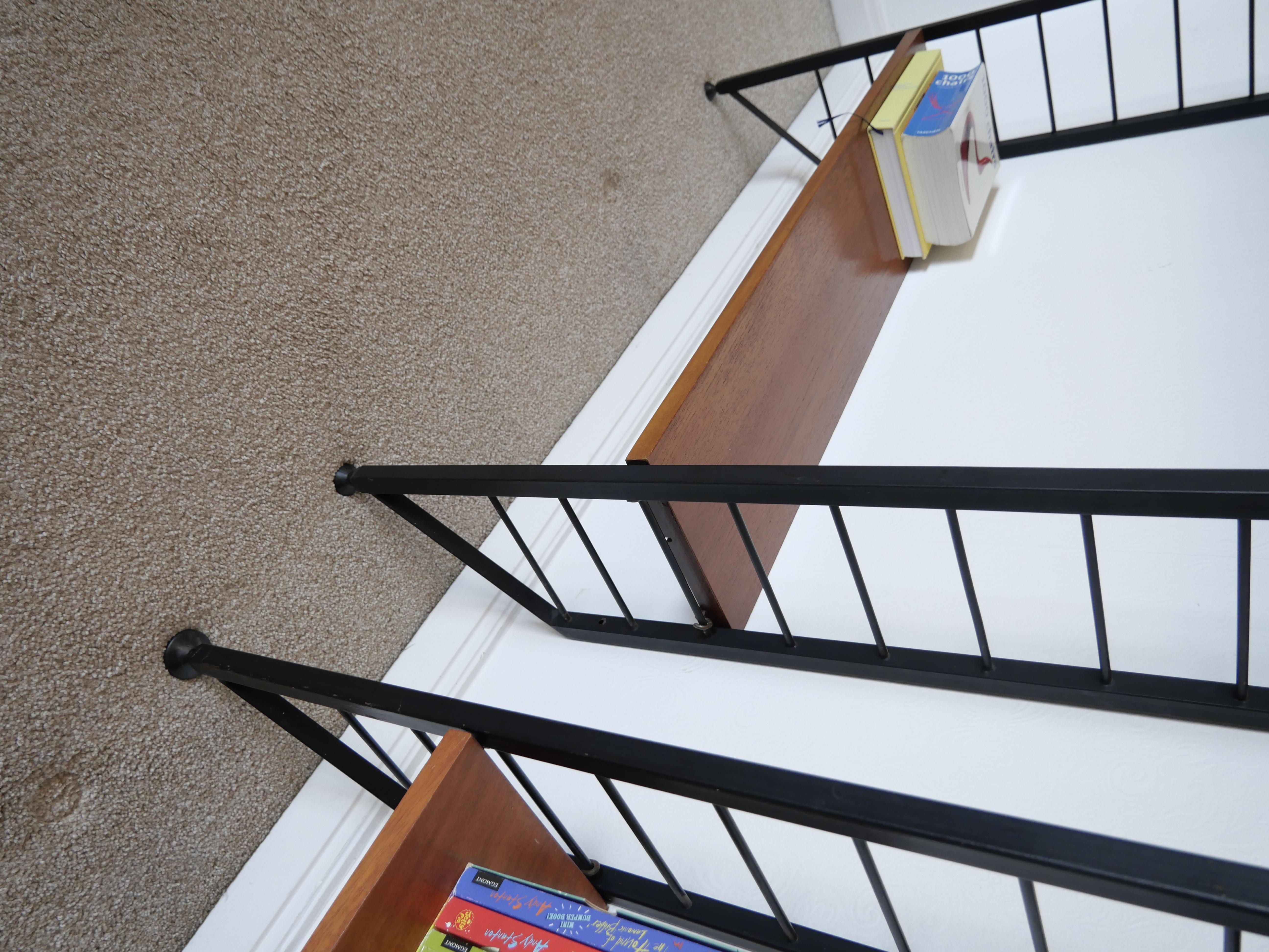 Staples Ladderax Shelving Unit, Teak Mid-Century like String Shelves, 1 of 2 For Sale 2