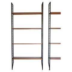 Staples Ladderax Shelving Unit, Teak Mid-Century like String Shelves, 1 of 2