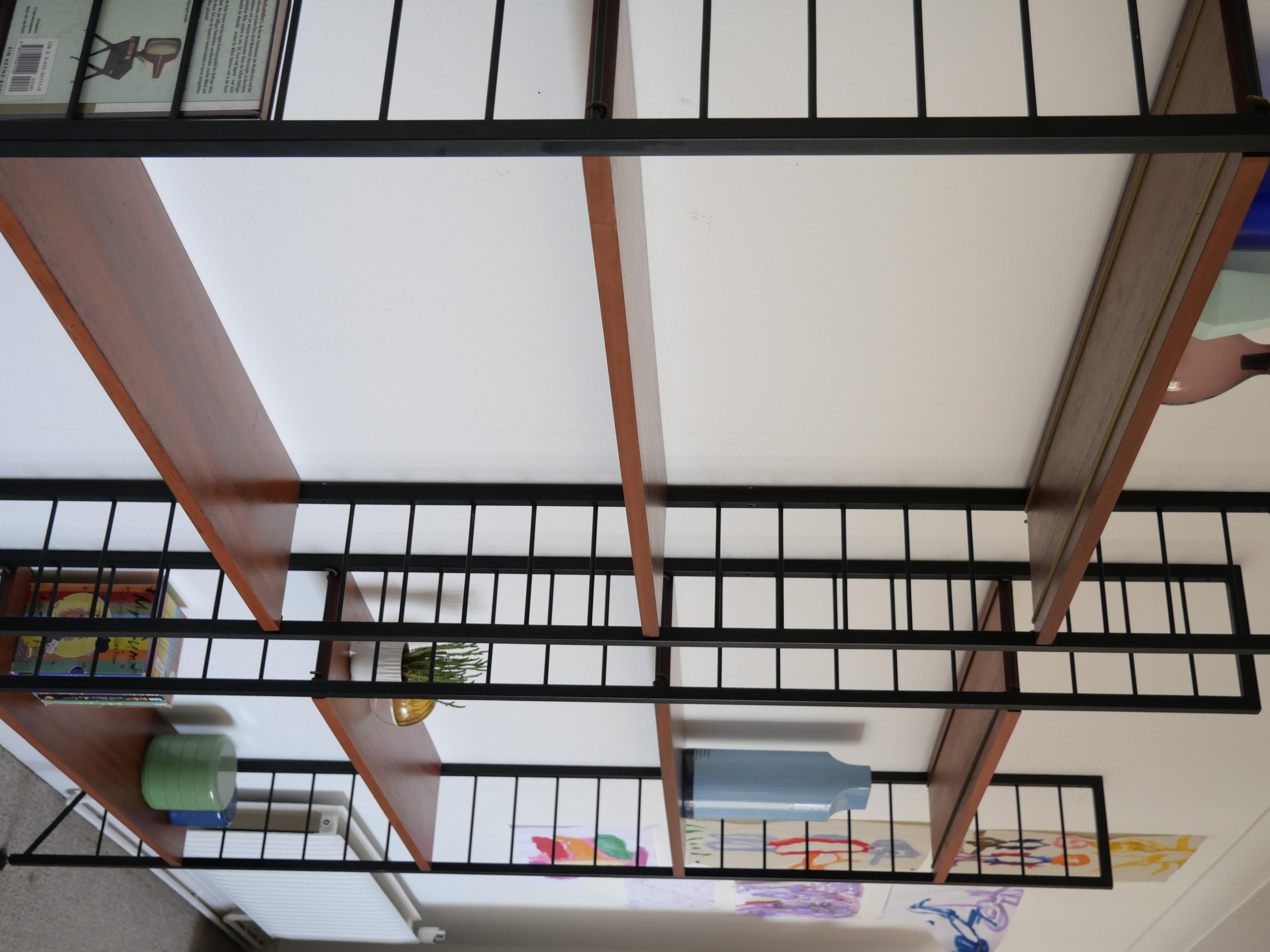 Staples Ladderax Shelving Unit, Teak Mid-Century like String Shelves, 2 of 2 For Sale 12