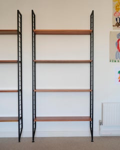 Staples Ladderax Shelving Unit, Teak Mid-Century like String Shelves, 2 of 2