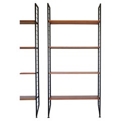Staples Ladderax Shelving Unit, Teak Mid-Century like String Shelves, 2 of 2