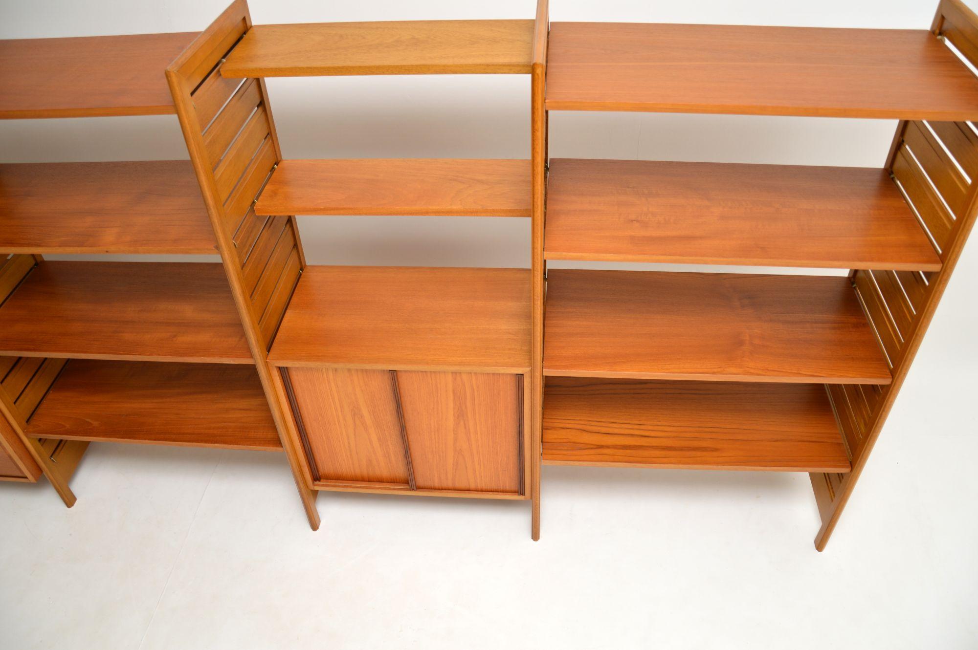 English Staples Ladderax Vintage Bookcase / Cabinet / Room Divider in Teak