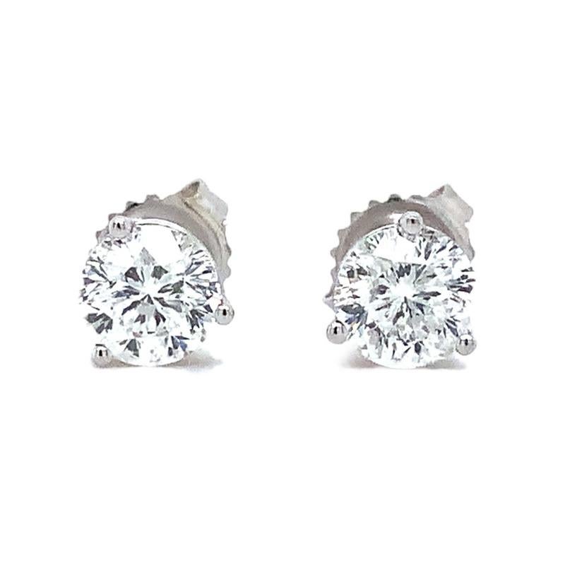 Star 129 Diamond Studs 1.44 cts Set in 18 Karat White Gold

Star 129 Diamond Studs 1.44 cts Set in 3 Prong  Basket 18 Karat White Gold Setting. Certified. 

Additional Information:
2 Round Brilliant Cut Diamond - 1.44 cts. tw. 
0.72 ct Diamond with